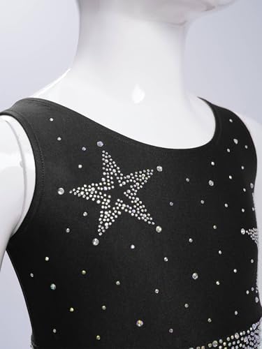 Kids Girls Rhinestone Dance Tops Vest Sleeveless Cross Back Camisole Gymnastics Skating Training Crop Tops3