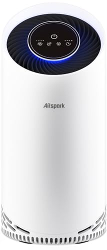 Image of Air Purifiers for Home Large Room Bedroom Up to 2400 Ft² with 4-Stage Ture HEPA. Airspark Air Filter Captures 99.99% Dust Smoke Pollen Daner. Air Cleaner for Pet Hair Odor Eliminator 22dB Night Light