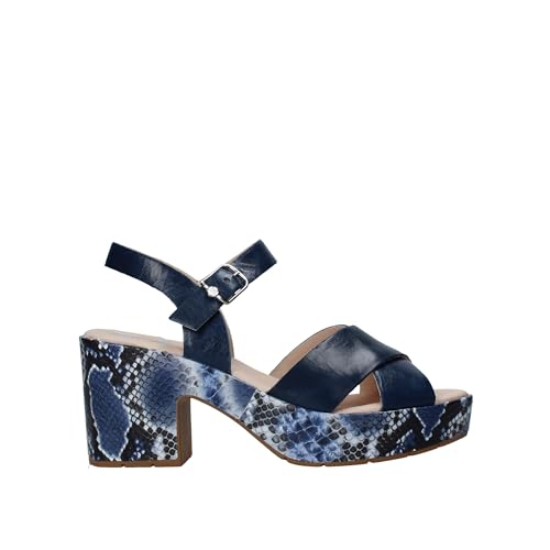 Sandalo tacco 28800 bleu Callaghan pour marcher sans douleur en 38