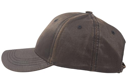Boné de beisebol com aspeto de pele lavado a óleo, ajustável sem níveis, para homem e mulher, Castanho