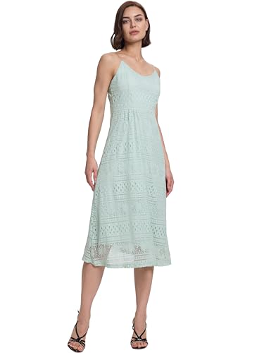 Image of DITOK Womens Lace Floral Midi Dress Summer Sundress Overlay Casual Sleeveless Flowy Cocktail Party Swing Wedding Dresses