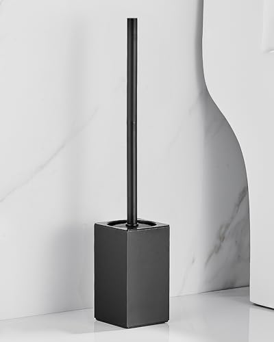 Miniatura 3 de Houha Escobillas De Baño Escobilla Wc Acero Inoxidable Con 2 Cabezales De Cepillado, Diseño Cerrado De Secado Rápido Negro