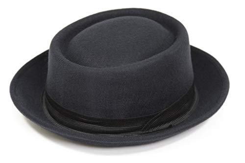 Chapéu Chapelaria Vintage Pork Pie Clássico – Preto G