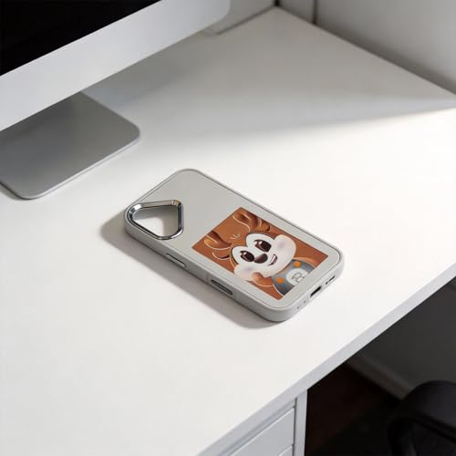 Coque personnalisable e-paper iPhone 16 Pro Max en finition gris technologique - 4