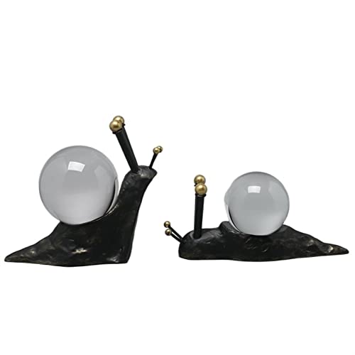 Ornements boule de cristal escargot petit ornement de table et figurine décorative de chambre