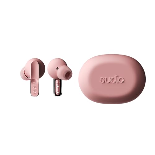 Image of sudio N3 Pro Wireless Earbuds - Active Noise Cancelling (ANC), 30-Hour Playtime, Sweat & Splashproof, Eco-Friendly Design with Recycled Materials, Comfortable Fit, Premium Metallic Finish (Pink)