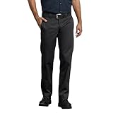 Dickies Men's Slim Straight Fit Work Pant, Black, 32X32