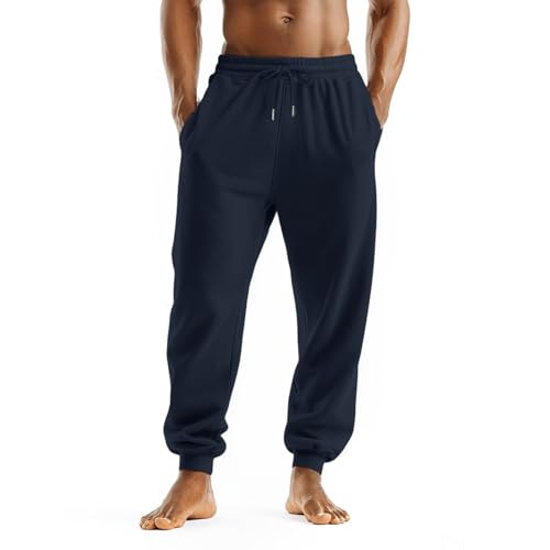 GOFULY Sweatpants for Men Lightweight Baggy Stretch Drawstring Elastic Waist Jogging Pants with Pocket Work Joggers Trousers