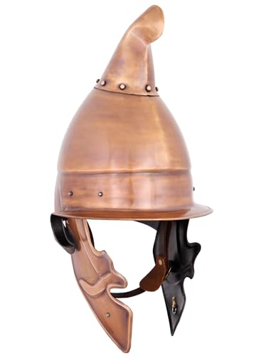 attischer Hoplita Casco de acero en acabado de bronce – Atenas, antigüedad, Griechen, Casco
