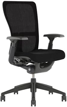 OFFICE LOGIX SHOP Haworth Zody High Performance Office Chair with Ergonomic Adjustments and Flexible Mesh Black Back Rnwd