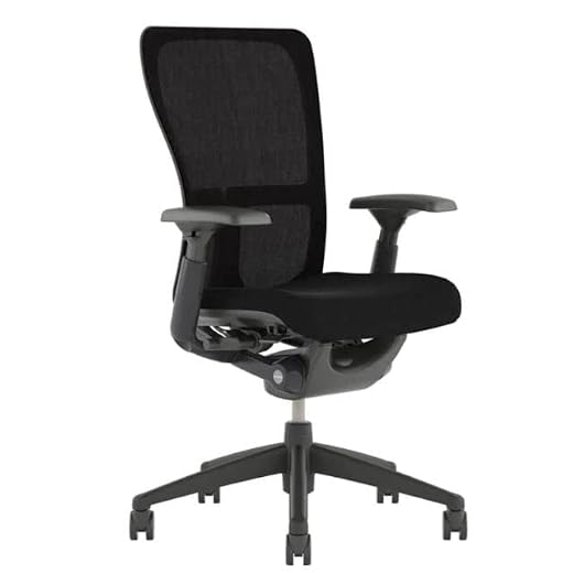 OFFICE LOGIX SHOP Haworth Zody High Performance Office Chair with Ergonomic Adjustments and Flexible Mesh Black Back (Rеnеwеd