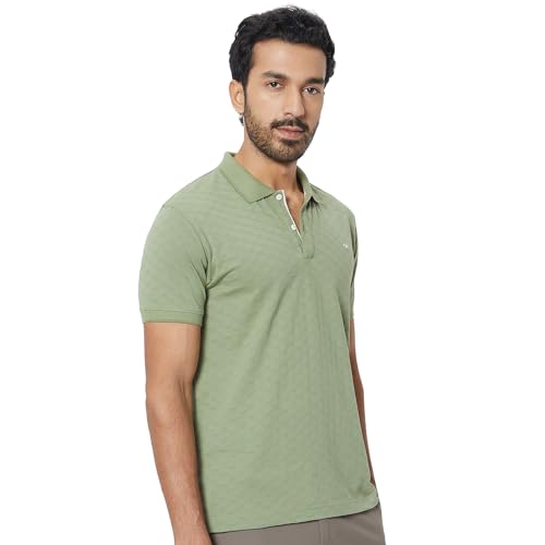 Image of MUFTI Mens Polo Collar Half Sleeve Slim Fit T-Shirts