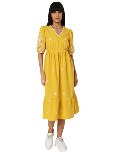 Image of VERO MODA Midi Fit and Flare Dress for Women