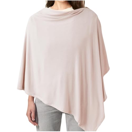 Knit Nursing Cover for Breastfeeding, 360 Full Privacy Breathable Breastfeeding Cover, Multi-use Carseat Canopy (Blush Beige)