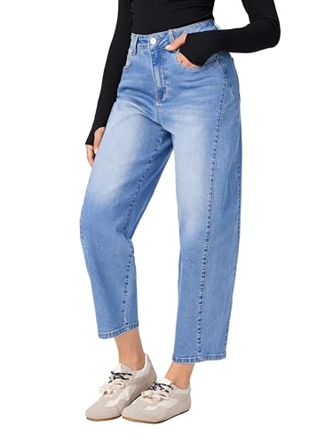 CIDER Women's Barrel Jeans High Waisted Baggy Jeans Y2K Boyfriend Jean Vintage Loose Fit Pants Trendy3