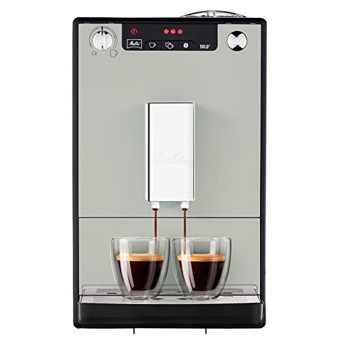 Melitta, Solo Sandy Grey, E950-777, Machine à Café et Expresso 1.2L Automatique avec Broyeur à Grains, Compacte et Simple à Utiliser [Exclusivité Amazon]