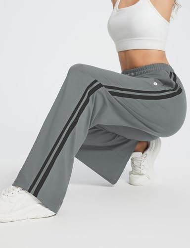BALEAF-Womens-Track-Pants-Athletic-Sweatpants-Straight-Leg-2-Zipper-Pockets-Running-Pants-Stripes-Loose-Fit