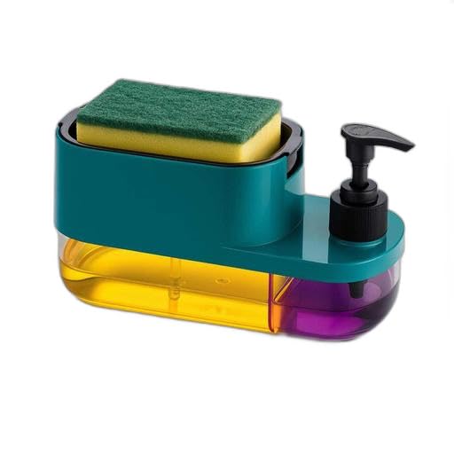3 in 1 Soap Pump Dispenser Dish Soap Liquid Dispenser Sponge Holder Dish Soap Pump Dispenser for Kitchen Sink Countertop DL 564-picture-30