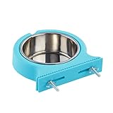 Crate Dog Bowl No Spill Removable Stainless Steel Dog Bowl Hanging Pet Cage Bowl Coop Cup Water Food...