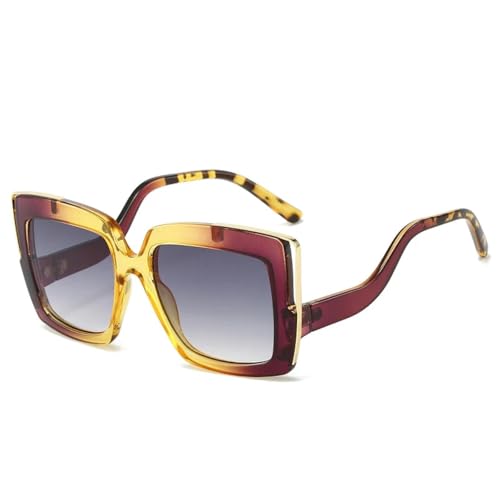 Lunettes de soleil vintage UV400 surdimensionnées pour hommes et femmes