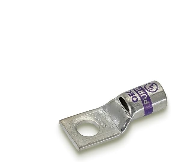 Copper Short Barrel One Hole Compression Lugs 4/0 AWG 1/2-inch Bolt Size