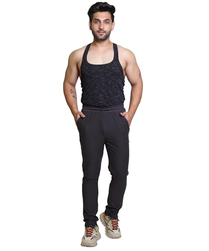 Image of Track Pant for Men - Polycotton Joggers, Gym Pants & Lowers for Men with Adjustable Waist, Moisture-Wicking Fabric & Pockets - Cargo & Ideal Sports Pajamas for Workout & Casual Wear
