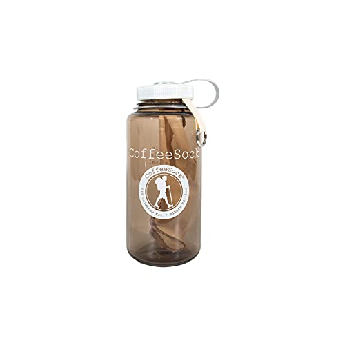 Coffeesock ’The Original’ Reusable 100% Organic Cotton Coldbrew Filter - 32 Ounce Hiker Coldbrew Filter (1 Filter) | Coffee Sock Cloth Filter | Made To Fit Nalgene #TOP3