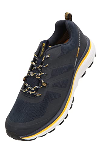 Preisvergleich Produktbild Mountain Warehouse Accelerate wasserdichte Laufschuhe für Herren - Mesh-Obermaterial und -Futter, Wanderschuhe, Eva-gepolstert, PPhylon-Mittelsohle, Gummisohle Marineblau 41
