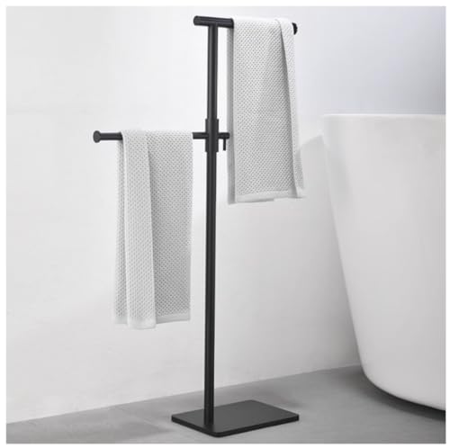 BQQQ Estante de baño, toallero de pie de Acero Inoxidable 304, toallero de 2 Niveles, Barra para baño, toallero Independiente (B)