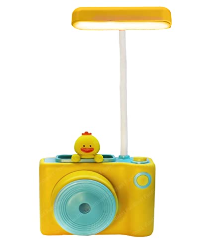 Image of FunBlast Rechargeable Desk Table Lamp- 3 in 1 Study Desk LED Lamp with Eraser, Sharpener and Pen Holder, Electric Table Lamp, Adjustable Study Desk Lamp for Study Room, Home /Office (Duck)