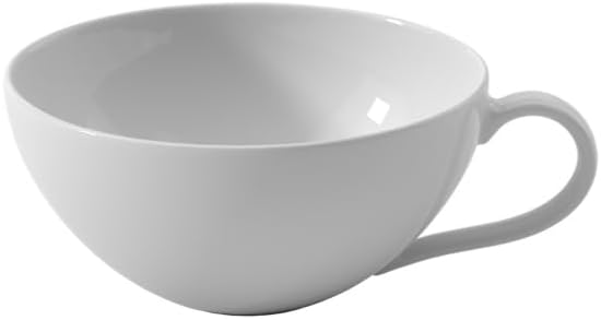 Villeroy & Boch Signature Collection Anmut Tea Cup, Premium Bone Porcelain, Made in Germany, 6.75 oz Capacity, White