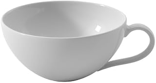Signature Collection Anmut Tea Cup, Premium Bone Porcelain, Made in Germany, 6.75 oz Capacity, White
