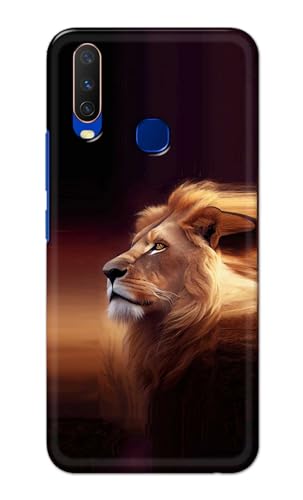 Image of Plastic Printfidaa Printed Hard Back Cover Case For Vivo Y15 | Vivo Y17 | Vivo Y11 | Vivo U10 | Vivo Y12 | Vivo Y12I Back Cover (Danger Lion) -112, Multicolor