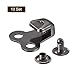 sourcing map 10Set Schnürsenkel Haken Wanderschuhe Schnalle mit Nieten 20x18x7mm Dunkelgrau