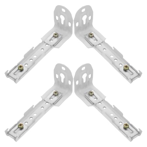 JOINPAYA Soporte de Riel de Cortina Doble de Metal Resistente, 4 Piezas Fijación Lateral de 11,5 CM para Cortinas de Sala y Privacidad Mejorada