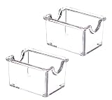 123Arts 2pcs Sugar Packet Holders Tea Bag Holders Plastic Sugar Bag Case Storage Boxes