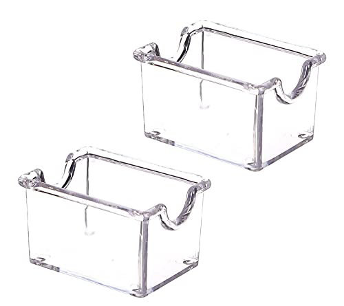 123Arts 2Pcs Sugar Packet Holders Tea Bag Holders Plastic Sugar Bag Case Storage Boxes #TOP17