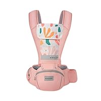 SONARIN Ademende draagzak met heupstoel voor 0-36 maanden, puur katoen 3D Air Mesh Ergonomische draagzak voor pasgeborenen tot peuter, verstelbare babydraagzak, tot 30 KG (donkerblauw