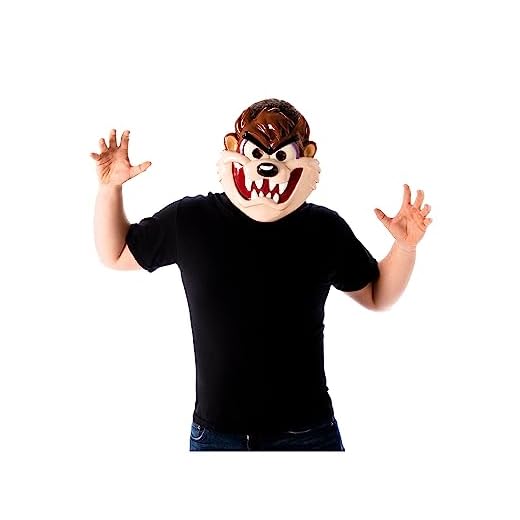 Rubie's offizielles Warner Bros Space Jam 2 Tasmanian Devil Mask, Cartoon Kostümzubehör, Welttag des Buches Halloween