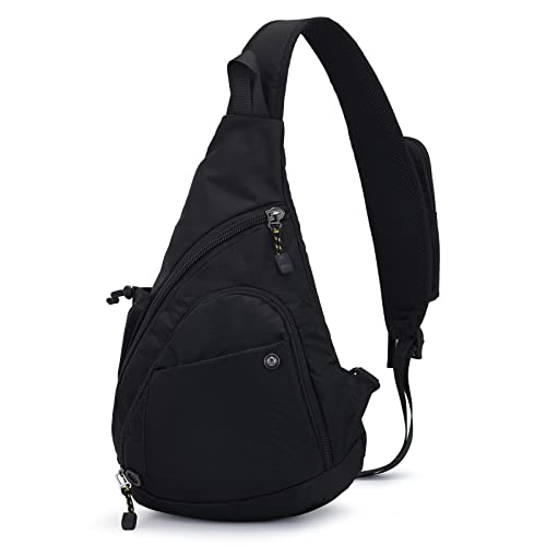 Peicees Bolso bandolera para hombres y mujeres, mochila con bolsillos con correa para iPhone 13, bolsa de pecho para correr, senderismo, camping, ejercicio al aire libre