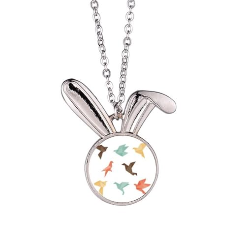 Collier lapin origami coloré : fini les bijoux ternes, osez la couleur