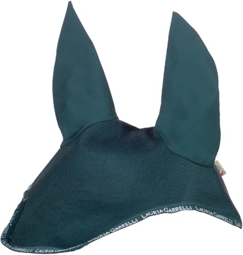 Bonnet anti-mouches poney HKM Livigno vert foncé avec tissu mesh respirant pour l'été