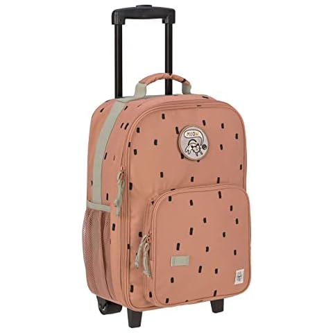 LÄSSIG Kinderkoffer Trolley Reisekoffer mit Teleskopstange und Rollen Cover