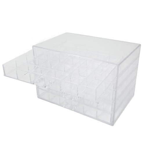 DRIKOU 5 -warstwowe przezroczyste pudełko biżuterii, typ szuflady przezroczystą biżuterię pudełko 120 Compartments Biżuteria do biżuterii