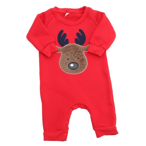 Combinaison hiver bébé coton rouge anti-froid à manches longues nouveau-né