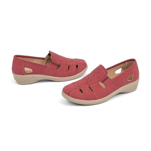 Image of VJH confort Women's Flat Shoes, Slip-on Round Toe Light Weight Comfort Casual Walking Shoes