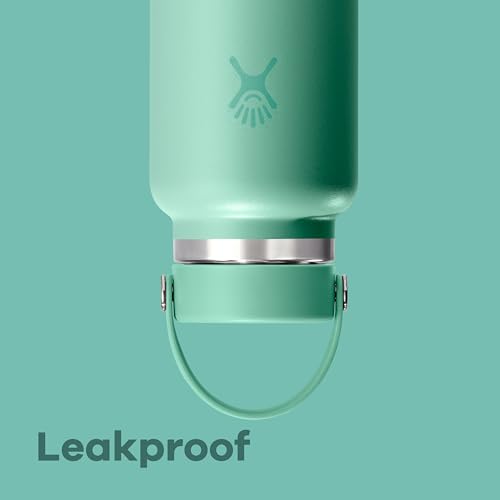 Image of Hydro Flask Water Bottle - Insulated Stainless Steel - Wide Mouth Flex Lid, Non Spill, Leakproof and Refillable in 40 Oz Harbor Blue