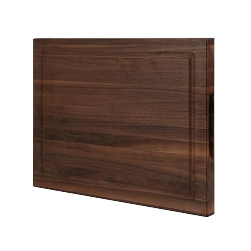 CONSDAN Walnut Cutting Board for Kitchen, USA Grown Hardwood, 16 x 12, with Invisible Inner Handle, Prefinished with Food-Grade Oil, Suitable for Kitchen Edge Grain, 1" Thick by CONSDAN - Used condition - US$39.99