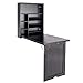 COSTWAY Mesa de Ordenador de Pared Plegable Escritorio de Madera Portátil Estantería para Trabajo Comedor Cocina (Negro)