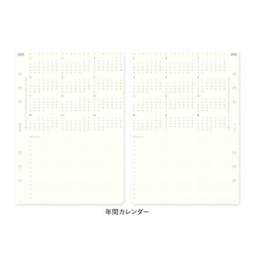 PLOTTER 77717975 Organizador pessoal, refil, 2025 A5, bloco mensal (começa em dezembro de 2024)